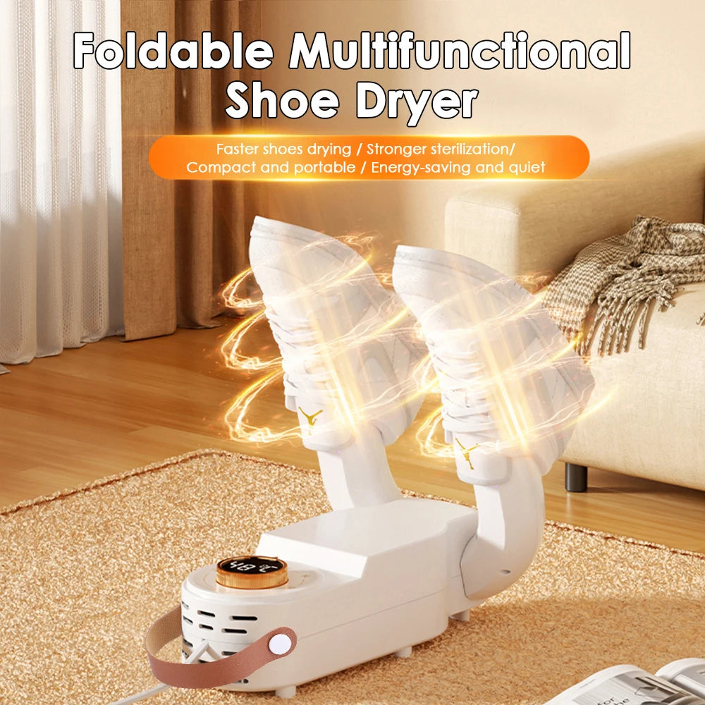 Electric Shoe Dryer Boot Warmer Shoe Foot Boot Dryer Foldable Timed Deodorizing Eliminate Odor Fast Drying Boot Deodorizer