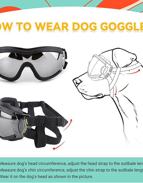 Load image into Gallery viewer, Dog Goggles - Large Dog Eye Protection Goggles Windproof Sunglasses for Medium Large Dog
