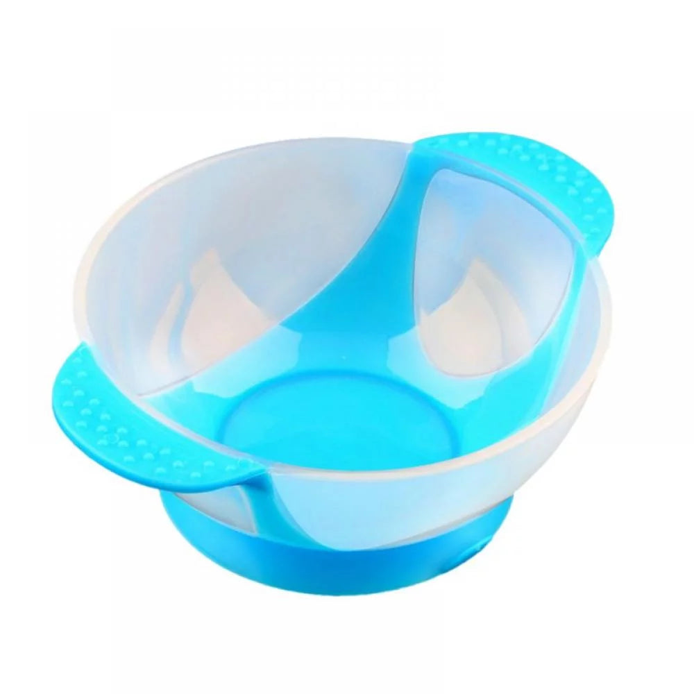 Suction Grip Baby Dish Bowl, Silicone Suction Bowls for Baby, Safe Plates for Toddler and Kid - with Fork and Spoons