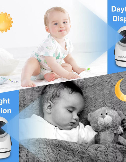 Load image into Gallery viewer, Baby Monitor-Hb6336 with Camera and Audio, 3.2&quot; IPS Color Display, Full Remote Pan Zoom, IR Night Vision, 1000 Ft. Range, Wall Mount, No Wifi Baby Camera Monitor
