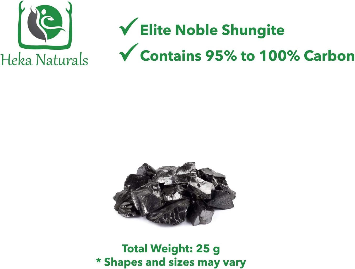 Shungite Elite Stones for Water Purification | Silvery Shine Raw Elite Noble Shungite Detoxification Stones for Water Filtering | Natural and Authentic Shungite Nuggets from Karelia (50G)