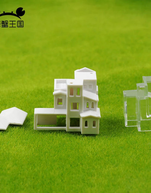 Load image into Gallery viewer, 2Pcs Miniature House Miniature City Scenery 1/500 1/800 HO Scale Model Train OO Gauge Railway Accessories Model Building Diorama
