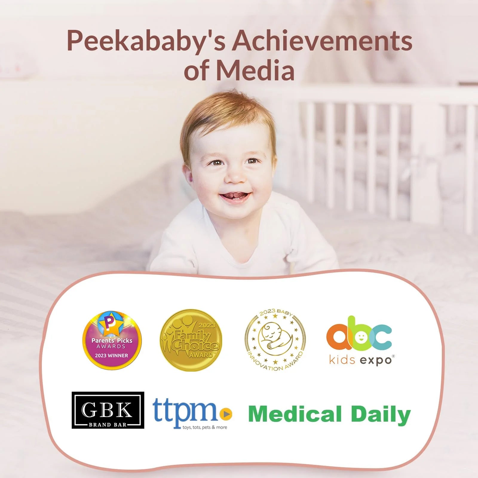 Baby Monitor with Camera and Audio,  Peekababy 1080P HD 5" Video Monitors Security Cameras