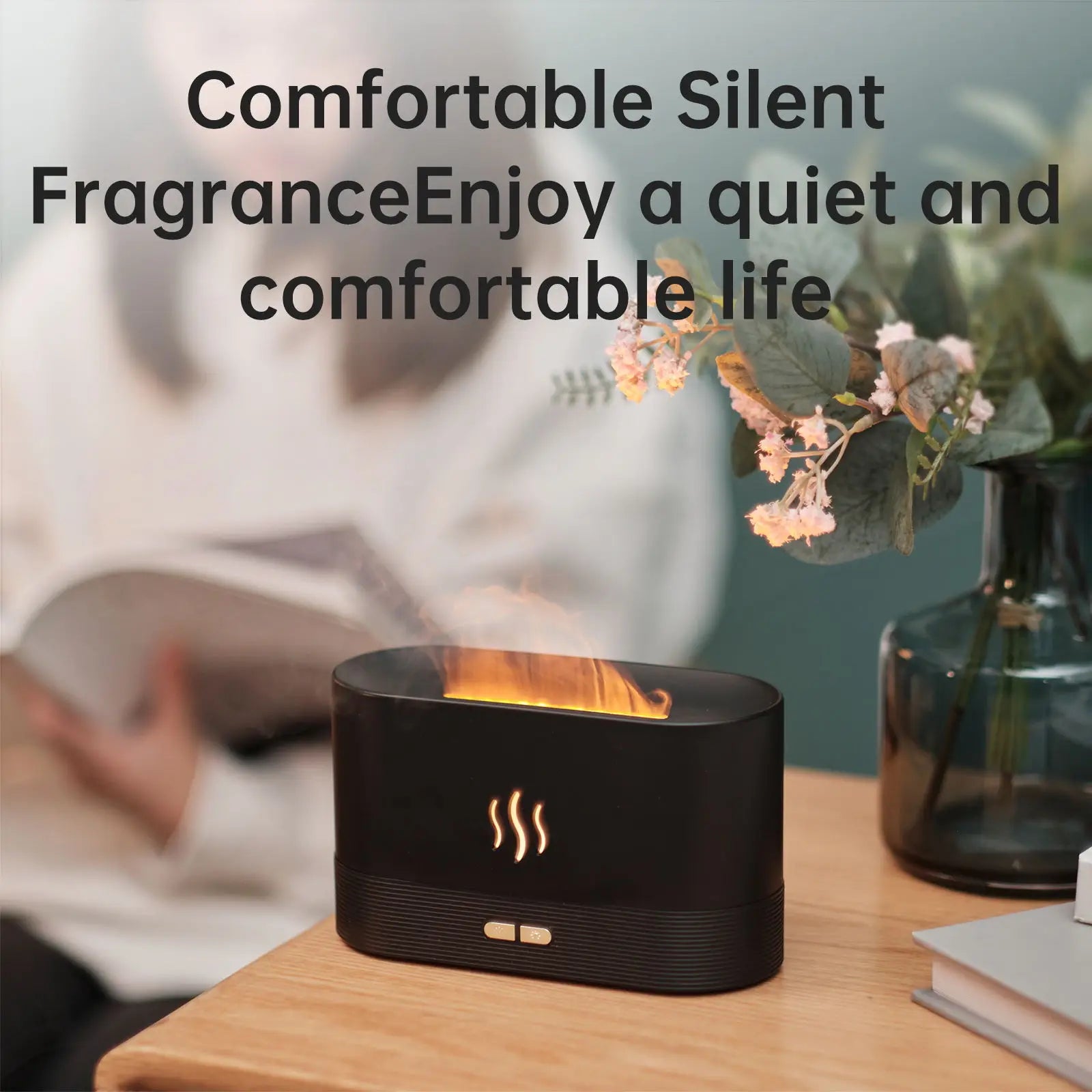 Aroma Diffuser Air Humidifier Ultrasonic Cool Mist Maker Fogger Led Essential Oil Flame Lamp Difusor