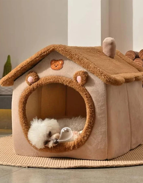 Load image into Gallery viewer, Foldable Pet House Removable Washable Cat House Puppy Cave Sofa Pet Bed House for Extra Small Dogs and Small and Medium Cats
