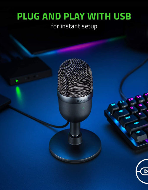 Load image into Gallery viewer, Seiren Mini USB Streaming Microphone: Precise Supercardioid Pickup Pattern - Professional Recording Quality - Ultra-Compact Build - Heavy-Duty Tilting Stand - Shock Resistant - Classic Black
