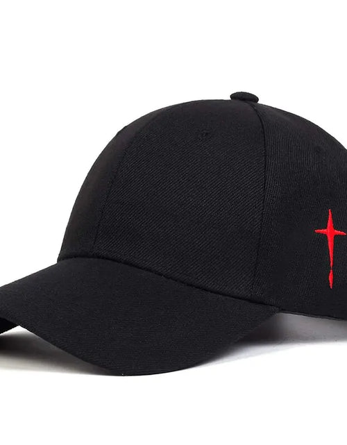 Load image into Gallery viewer, Unisex Simple Cross Water Drop Embroidery Baseball Caps Spring and Autumn Outdoor Adjustable Casual Hat Sunscreen Hat
