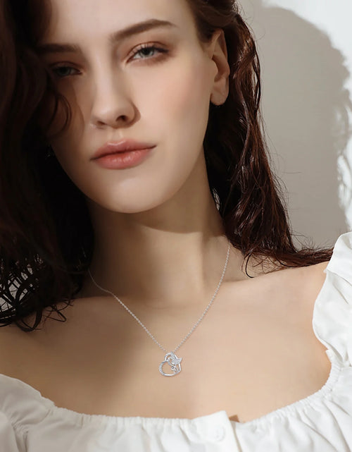 Load image into Gallery viewer, Hummingbird Necklace 925 Sterling Silver Heart Pendant Necklaces 
