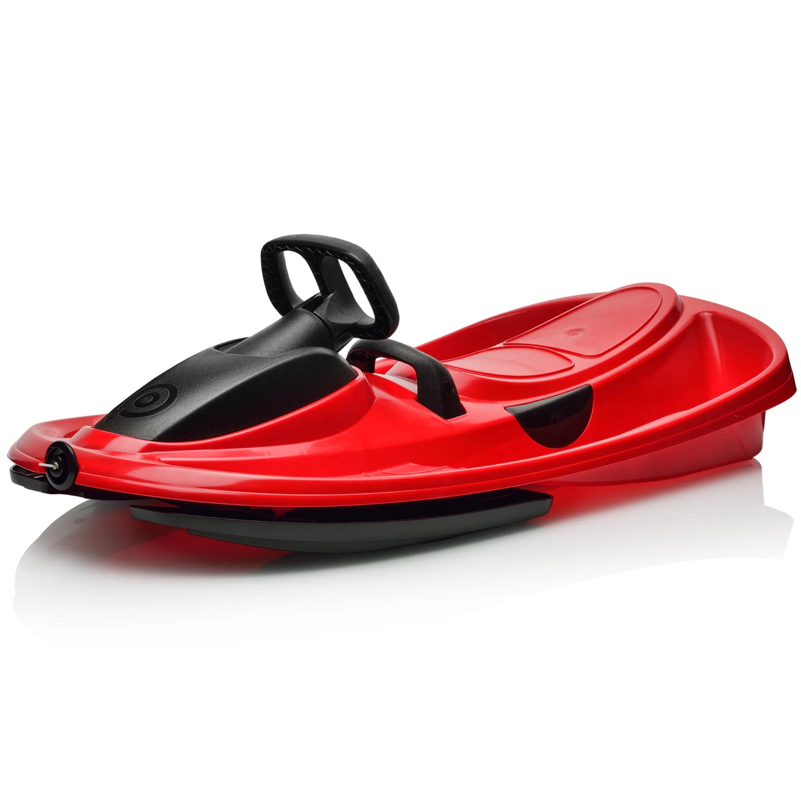 Stratos Bobsled for Kids, 2 Person Steerable Snow Sled , Ages 3+ , Red