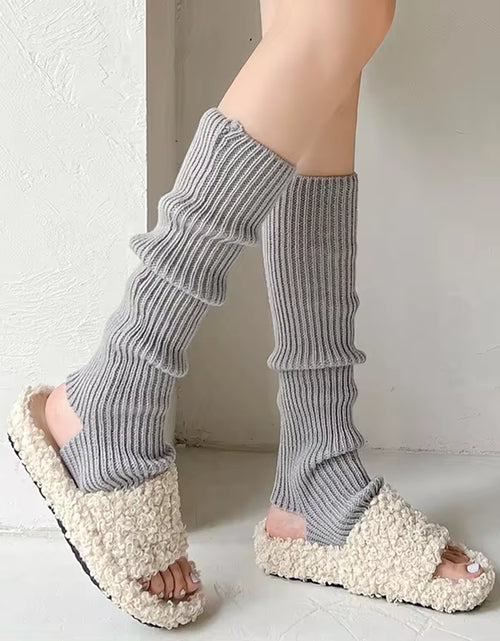 Load image into Gallery viewer, Lolita Long Socks Women Leg Warmers Knitted Warm Foot Cover White Arm Warmer Ladies Autumn Winter Crochet Socks Boot Cuffs
