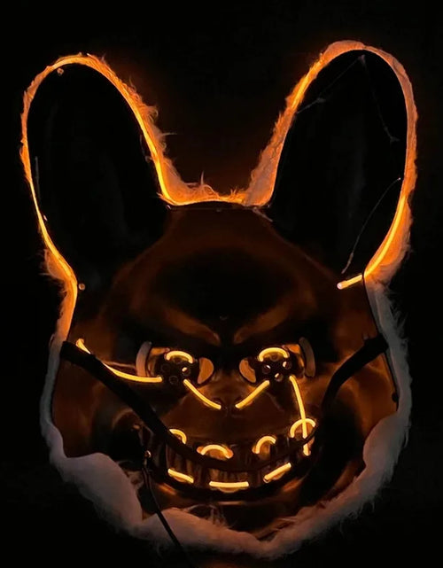 Load image into Gallery viewer, Glow Animal Mask Halloween Horror Bloody Rabbit Bear Decoration Props Simulate Fur Mask Cosplay Costume Party Decoration
