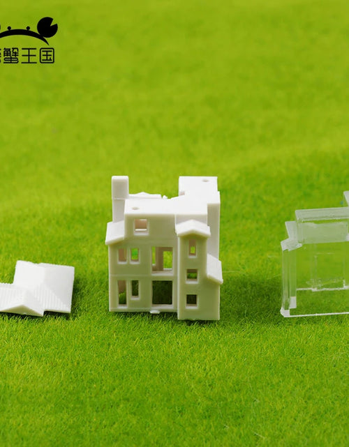 Load image into Gallery viewer, 2Pcs Miniature House Miniature City Scenery 1/500 1/800 HO Scale Model Train OO Gauge Railway Accessories Model Building Diorama
