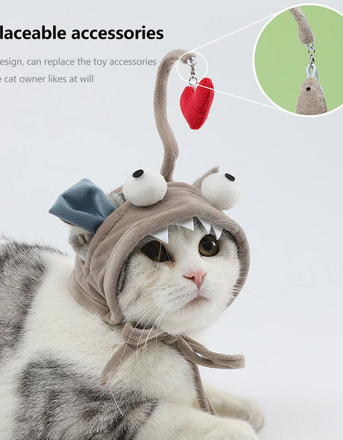 Load image into Gallery viewer, Head Mounted Cat Toy Teaser Cat Stick Cute Pet Headgear Feather Funny Cat Stick Cat Teasing Stick Interactive Cat Teaser Toy
