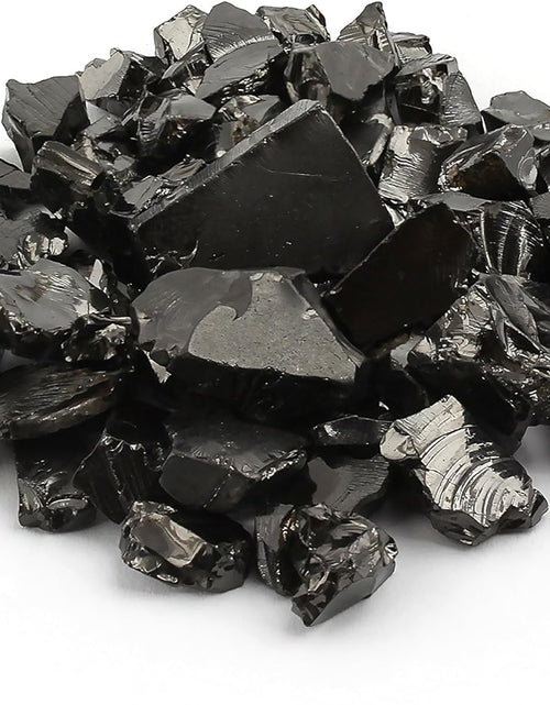 Load image into Gallery viewer, Shungite Elite Stones for Water Purification | Silvery Shine Raw Elite Noble Shungite Detoxification Stones for Water Filtering | Natural and Authentic Shungite Nuggets from Karelia (50G)
