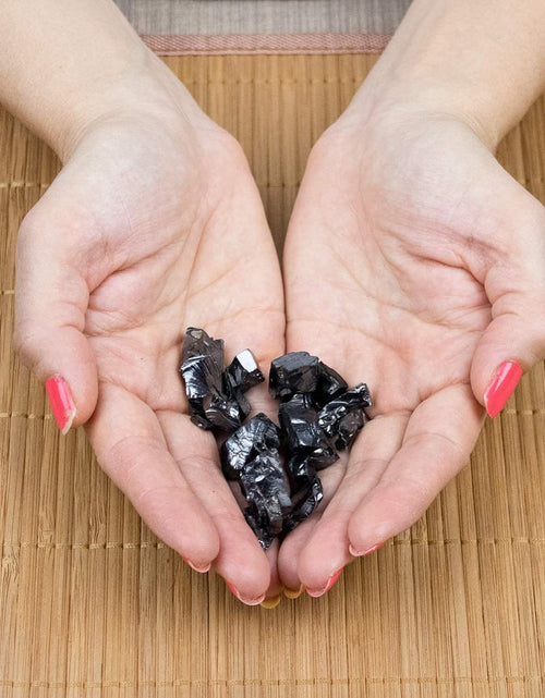 Load image into Gallery viewer, Shungite Elite Stones for Water Purification | Silvery Shine Raw Elite Noble Shungite Detoxification Stones for Water Filtering | Natural and Authentic Shungite Nuggets from Karelia (50G)
